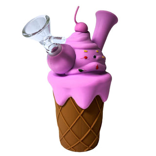 Bong din silicon 'ICE CREAM' Mov | 14cm.