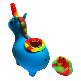 Bong din silicon 'BLACK SHEEP' Unicorn | Albastra - 12cm.