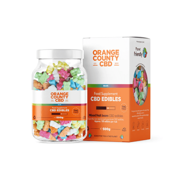 Jeleuri ‘ORANGE COUNTY’ Bears | 1600mg. CBD – 500gr.