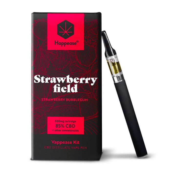 Vaporizator CBD 85% ‘HAPPEASE’ Strawberry Bubblegum | 0,6ml.