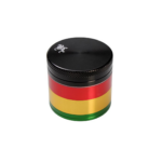 Grinder 'BLACK LEAF' Rasta | 4-Parti - 39mm.