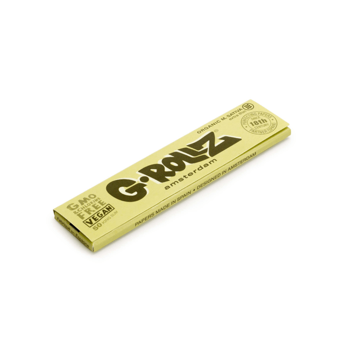 Foite 'G-ROLLZ' din canepa sativa | King Size Slim - x50