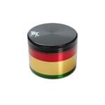 Grinder 'BLACK LEAF' Rasta | 4 parti 62mm.