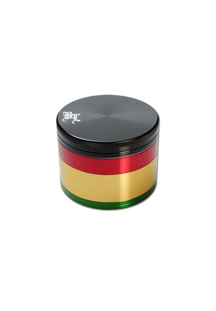 Grinder 'BLACK LEAF' Rasta | 4 parti 62mm.