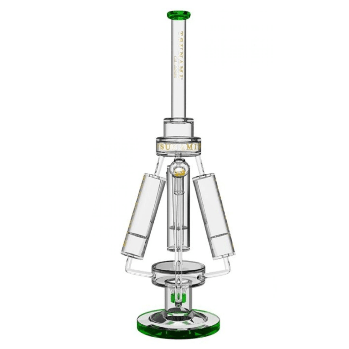 Bong din sticla 'TSUNAMI' Sprinkler Perc. Quad | Transparent - 525mm.