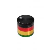 Grinder 'BLACK LEAF' Rasta | 4 parti 39mm.