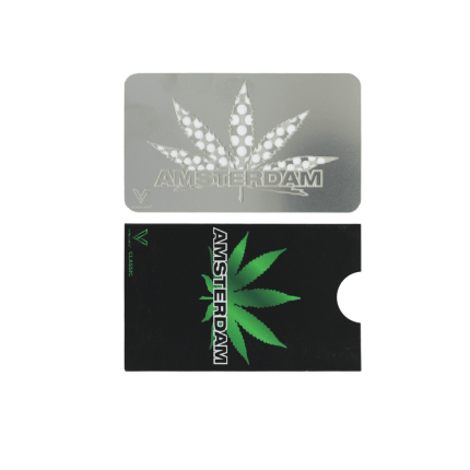 Grinder card 'V-SYNDICATE' Amsterdam leaf