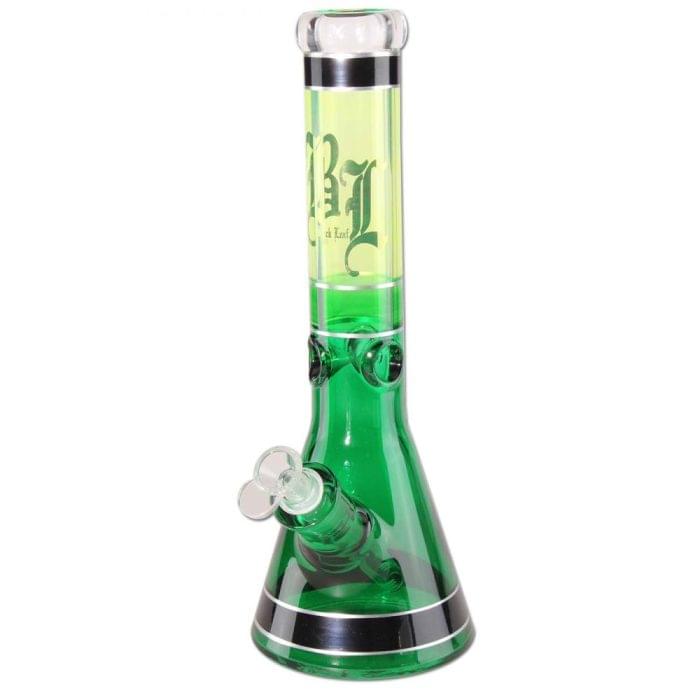 Bong din sticla 'BLACK LEAF' Beaker | 350mm.