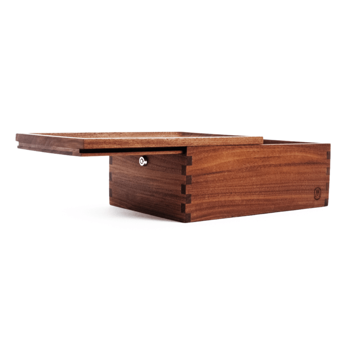 Cutie depozitare 'MARLEY' cu incheietoare | Black Walnut - 31,8x20,2cm.