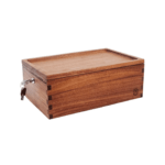 Cutie depozitare 'MARLEY' cu incheietoare | Black Walnut - 31,8x20,2cm.