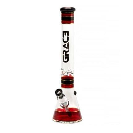 Bong din sticla 'GRACE' Red Beaker | 350mm.