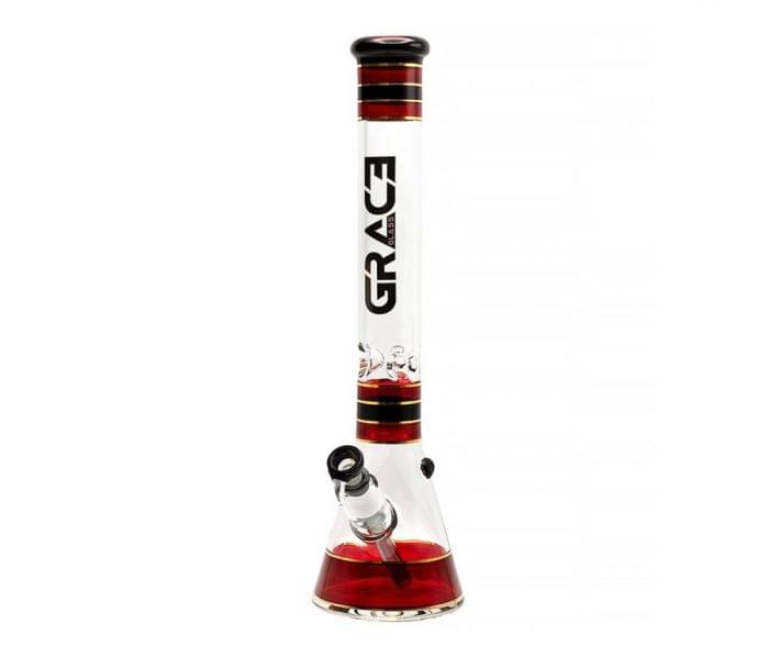 Bong din sticla 'GRACE' Red Beaker | 350mm.