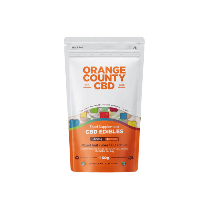 Jeleuri ‘ORANGE COUNTY’ Cubes | 200mg. CBD – 50gr.