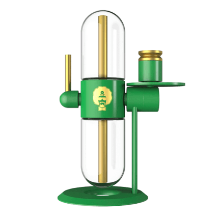 Bong din sticla 'STUNDENGLASS & DR. GREENTHUMB' Gravity Hookah | Verde - 390mm.