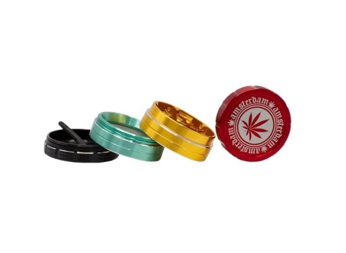 Grinder 'GRACE GLASS' Rasta | 4part Ø-50mm.