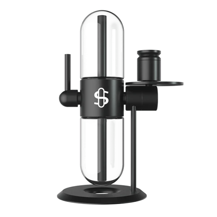 Bong din sticla 'STUNDENGLASS' Gravity Hookah | Negru - 390mm.