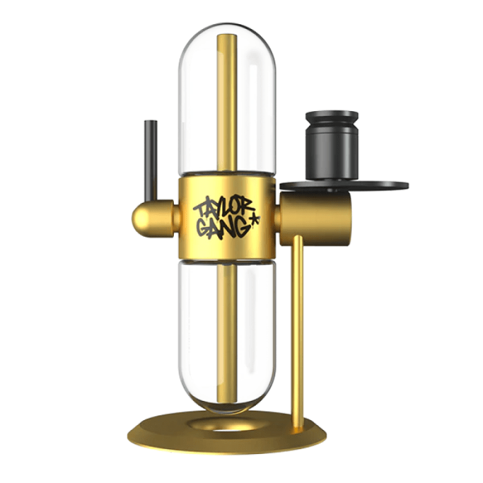 Bong din sticla 'STUNDENGLASS & TAYLOR GANG' Gravity Hookah | Galben - 390mm.