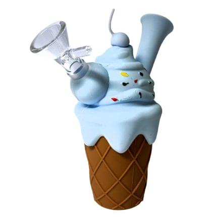 Bong din silicon 'ICE CREAM' Albastru | 140mm.