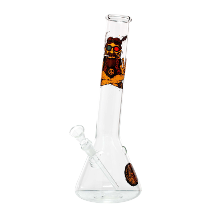 Bong din sticla 'GREENLINE' Peace Man | 300mm.