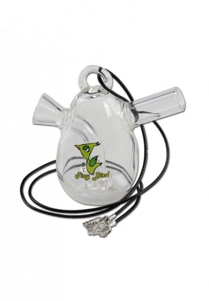 Pipa din Sticla 'BLACK LEAF' Tiny Bird Bubbler | Cu Apa