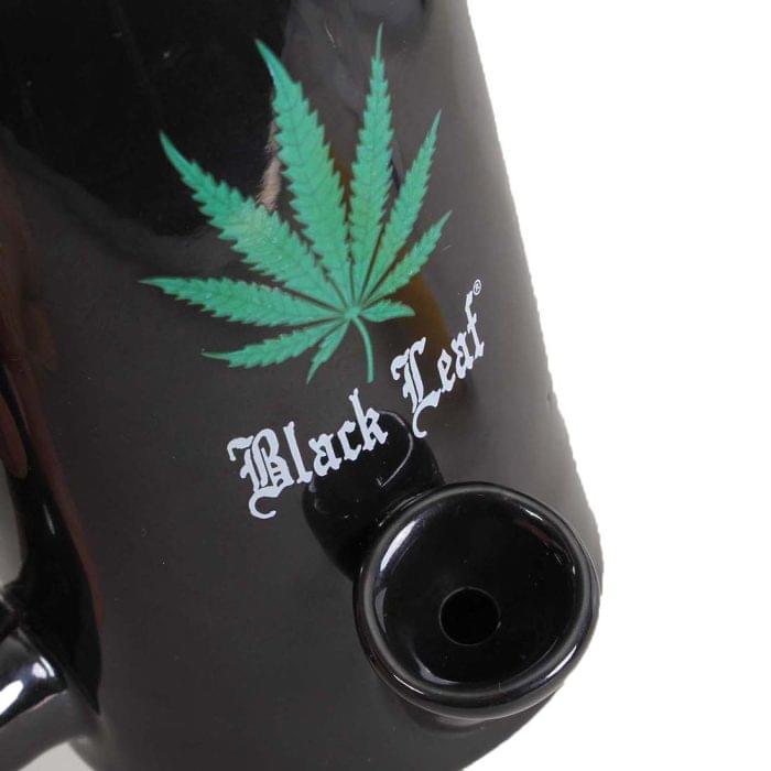 Bong din ceramica 'BLACK LEAF' Wake&Bake | 118mm.