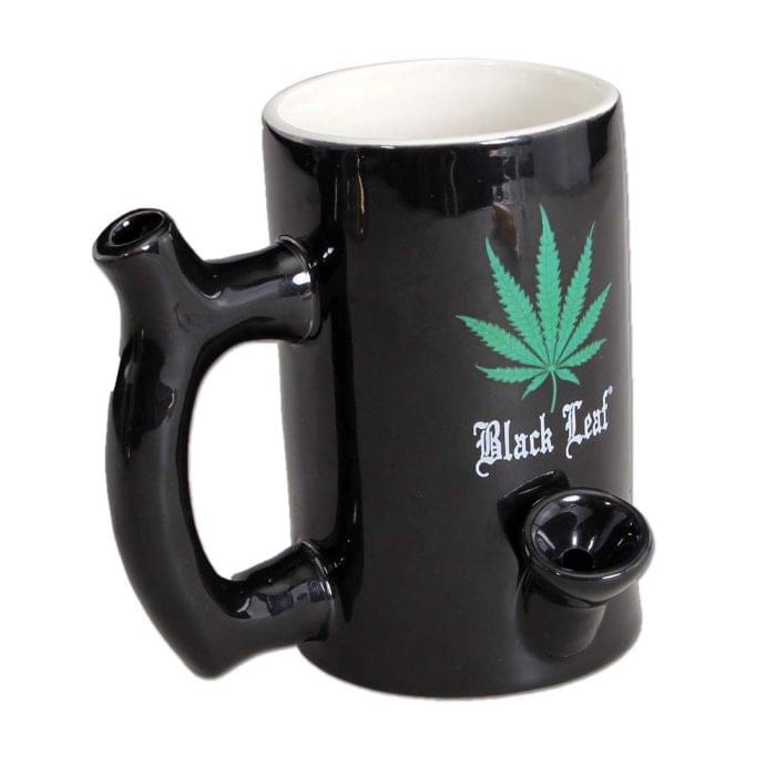 Bong din ceramica 'BLACK LEAF' Wake&Bake | 118mm.