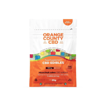 Jeleuri 'ORANGE COUNTY' Cubes | 100mg. CBD - 25gr.