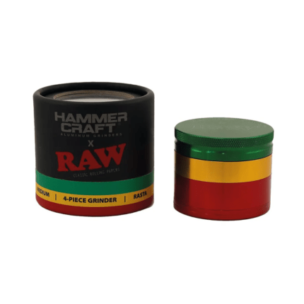 Grinder 'RAW & HAMMER CRAFT' Rasta | 4-Parti - 55mm.