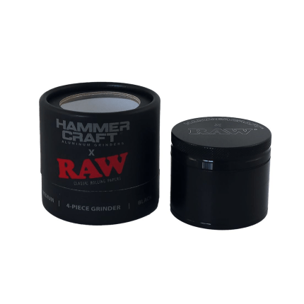 Grinder 'RAW & HAMMER CRAFT' Black | 4-Parti - 55mm.