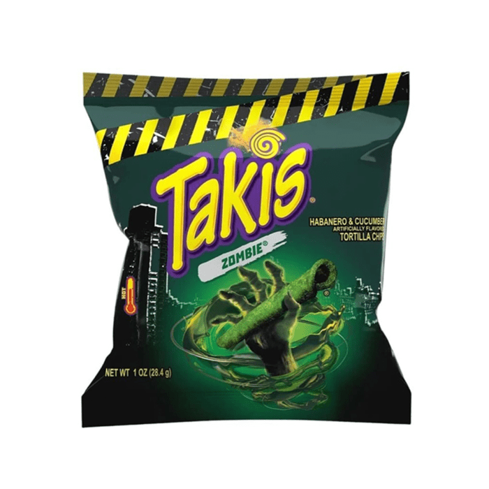 Chipsuri 'TAKIS' Zombie | Ardei iute Habanero si castraveti - 28,4g.