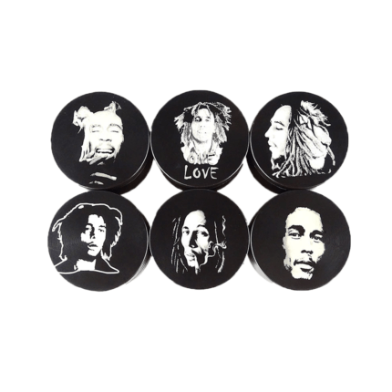 Grinder 'BOB MARLEY' Negru | 4-Parti - 50mm.