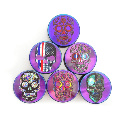 Grinder 'RAINBOW SKULLS' Rainbow | 3-Parti - 39mm.