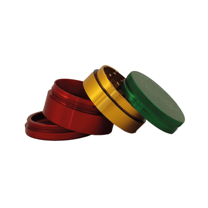 Grinder 'RAW X HAMMER CRAFT' Medium 'RASTA' | 4-Parti