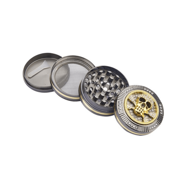 Grinder 'BLING BLING' Skull | 4-Parti