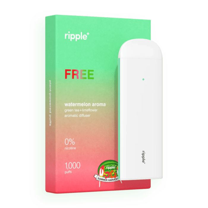 Vaporizator 'RIPPLE+' Pepene Verde | Pentru imunitate - Fara nicotina