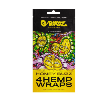 Foite de blunt 'G-ROLLZ' din canepa | Honey Buzz - x4