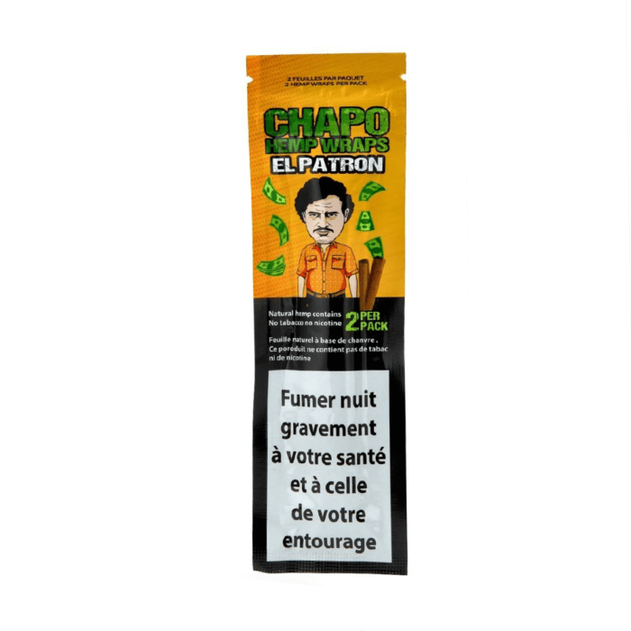 Foite de blunt 'CHAPO HEMP' din canepa | Piersica si portocala - x2