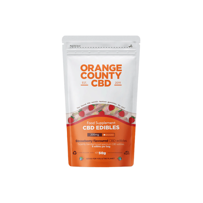 Jeleuri ‘ORANGE COUNTY’ Strawberries | 200mg. CBD – 50gr.