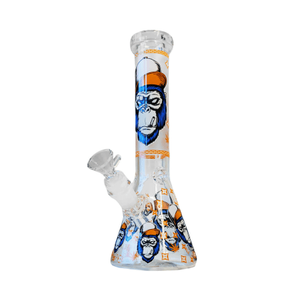 Bong din sticla 'BLACK SHEEP' Gorilla Orange | Fosforescent - 250mm.