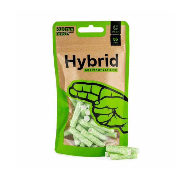 Filtre 'HYBRID' cu carbune activ + celuloza 'LIME' | 6,4mm - x55buc.