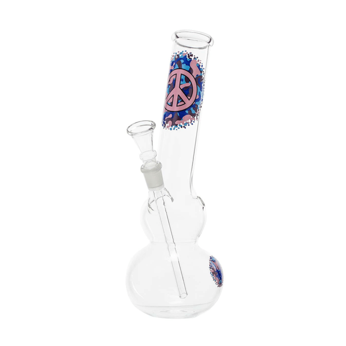 Bong din sticla 'GREENLINE' Round Peace | 260mm.