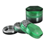 Grinder 'BLACK LEAF' IRIDESCENT Verde | 4-Parti - 62mm.