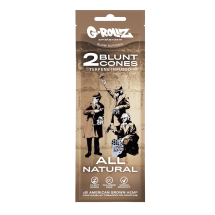 Blunt pre-rulat 'G-ROLLZ' din canepa 'ALL NATURAL' cu terpeni infuzati | x2