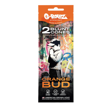 Blunt pre-rulat 'G-ROLLZ' din canepa 'ORANGE BUD' cu terpeni infuzati | x2