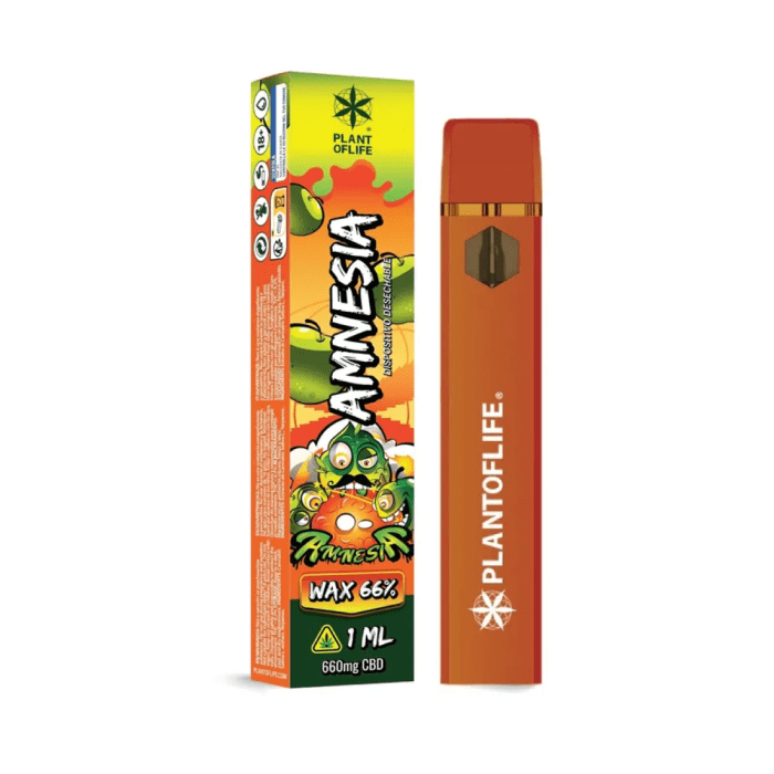 Vaporizator CBD cu terpeni ‘PLANT OF LIFE’ Amnesia Haze | 66% - 1ml.