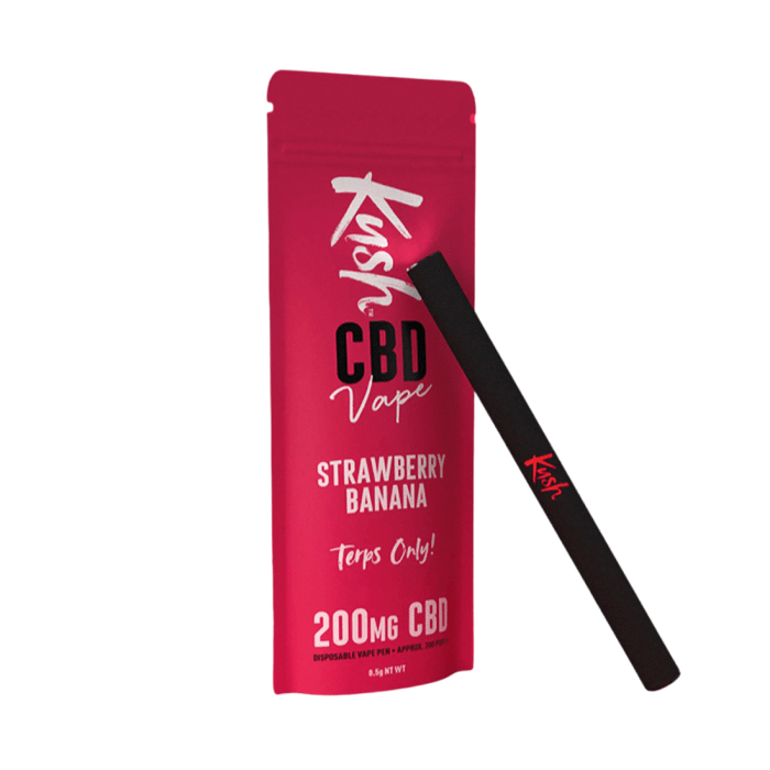 Vaporizator CBD cu terpeni ‘KUSH’ Strawberry Banana | 40% - 0,2ml.