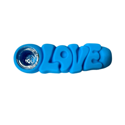 Pipa din silicon 'URBAN CREW' Love | Albastra - 12cm.