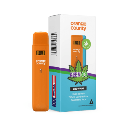 Vaporizator CBD cu terpeni ‘ORANGE COUNTY’ Alien OG | 75% - 1ml.