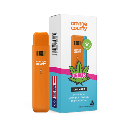 Vaporizator CBD cu terpeni ‘ORANGE COUNTY’ Gelato | 75% - 1ml.