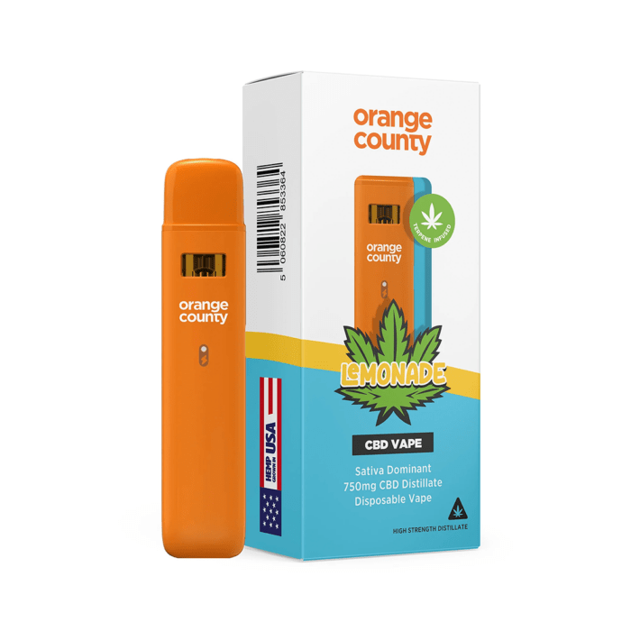 Vaporizator CBD cu terpeni ‘ORANGE COUNTY’ Lemonade | 75% - 1ml.